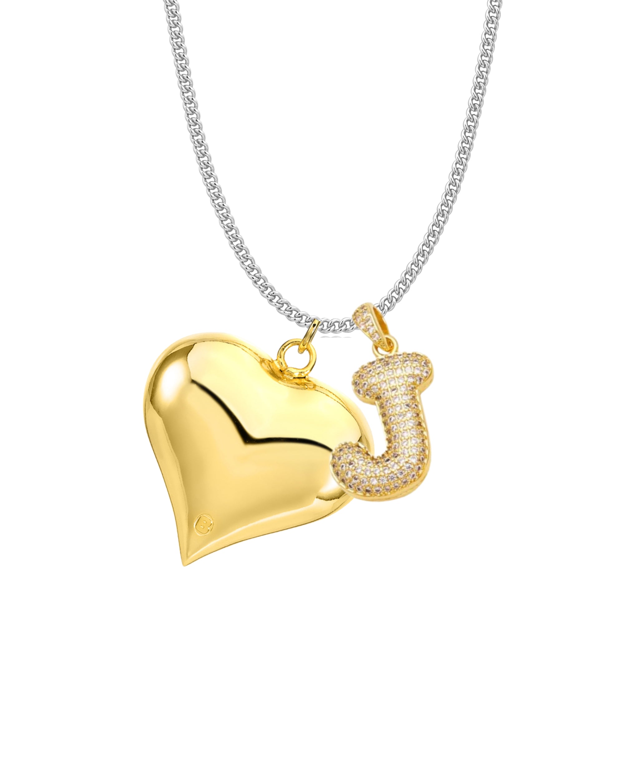 GOLD CHUBBY HEART NECKLACE