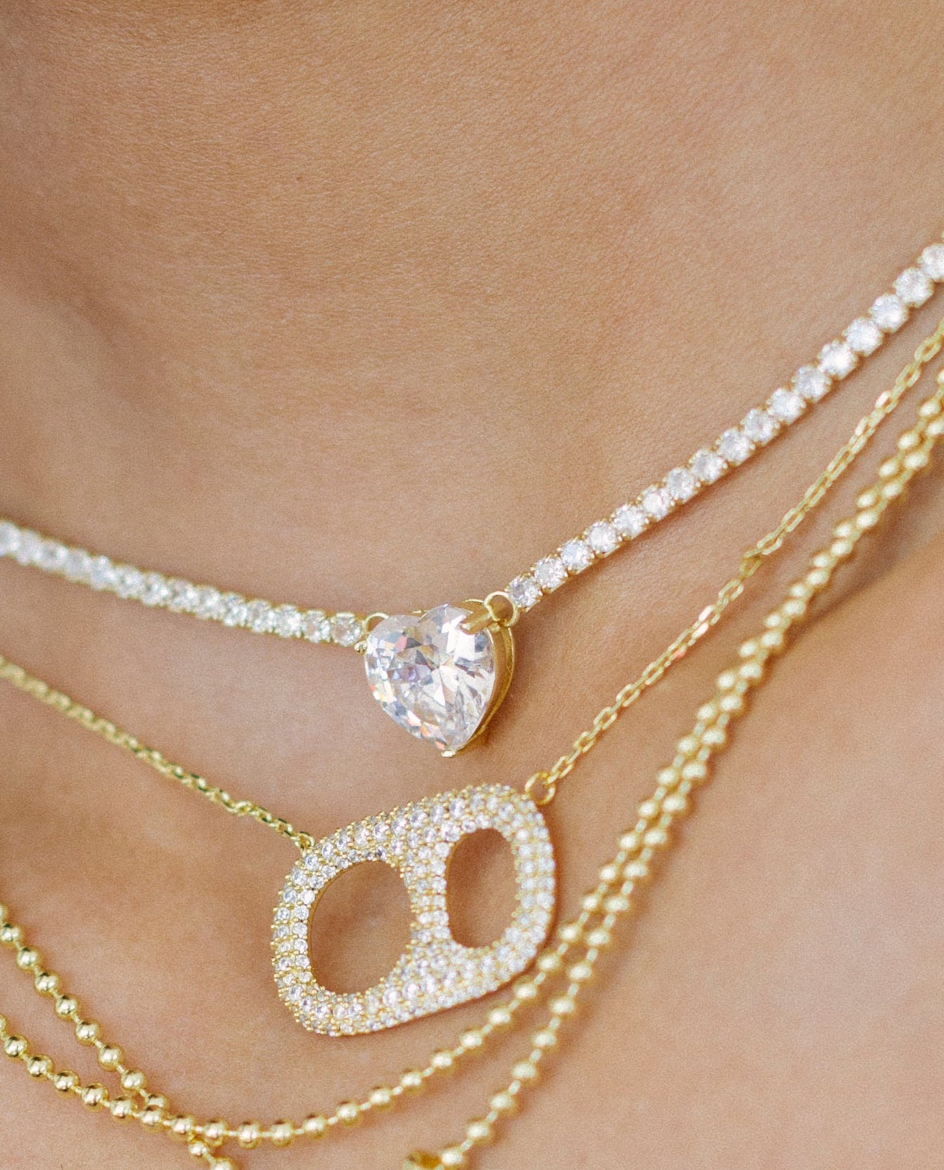 HEART GUMDROP TENNIS NECKLACE