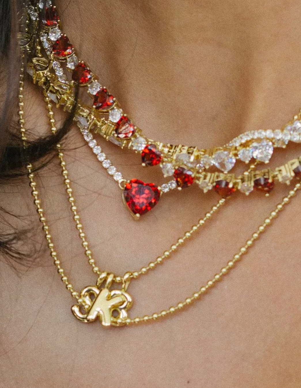 HEART GUMDROP TENNIS NECKLACE