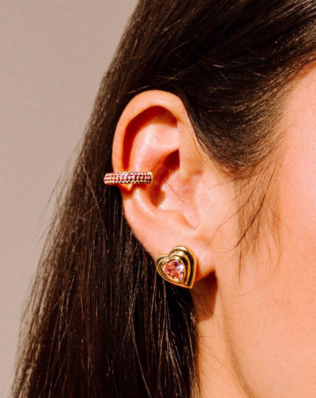 RETRO HEART EARRINGS