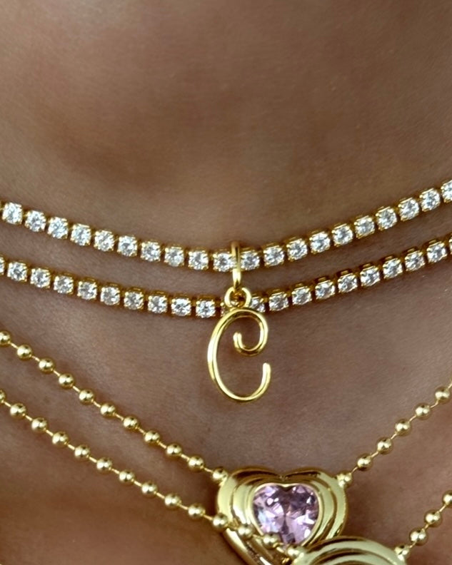 DARLING INITIAL CHARM NECKLACE