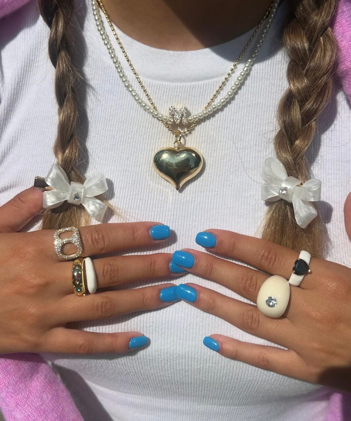 GOLD CHUBBY HEART NECKLACE