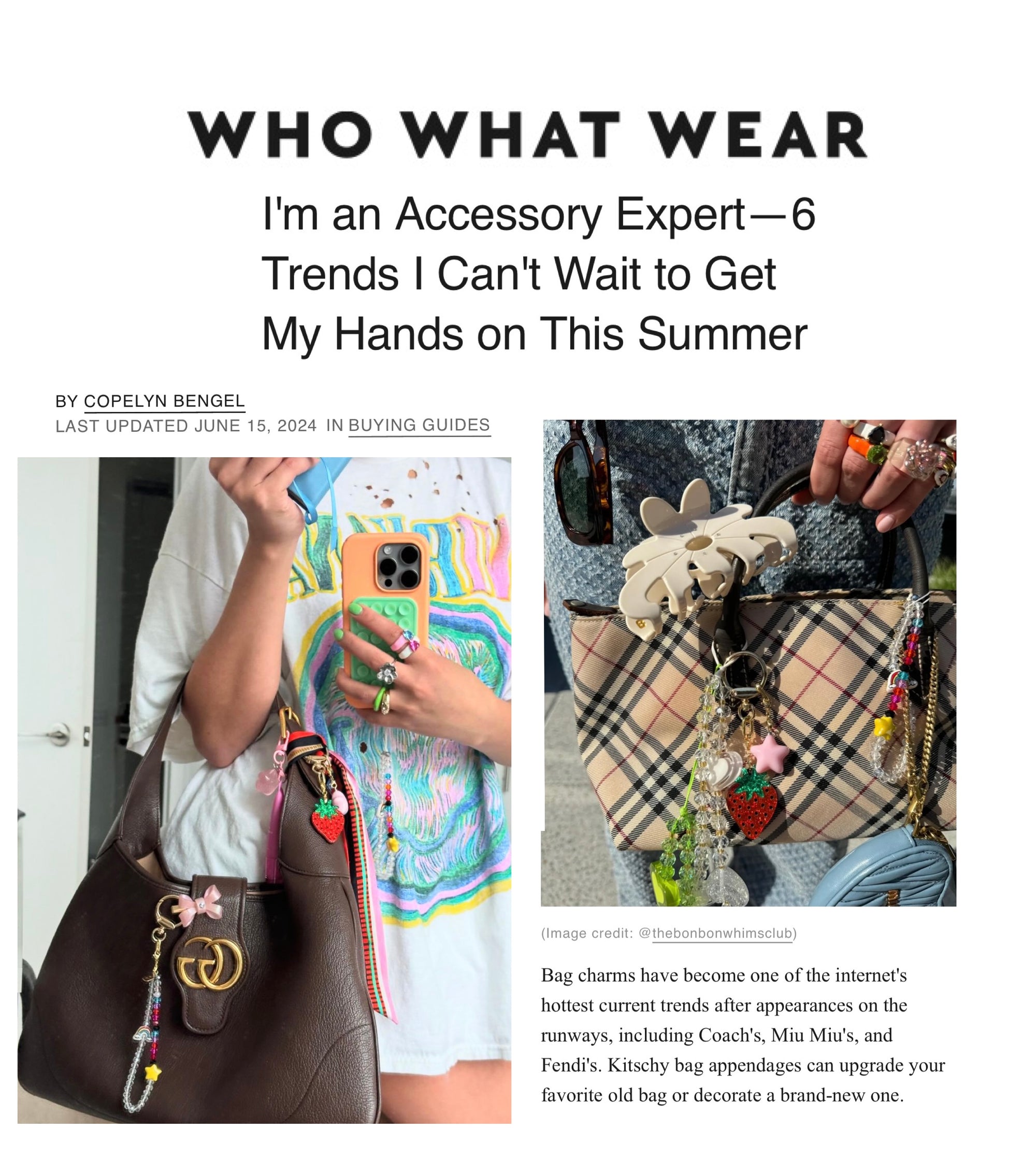 CUSTOM SUGAR CUBE BAG CHARM KEYCHAIN