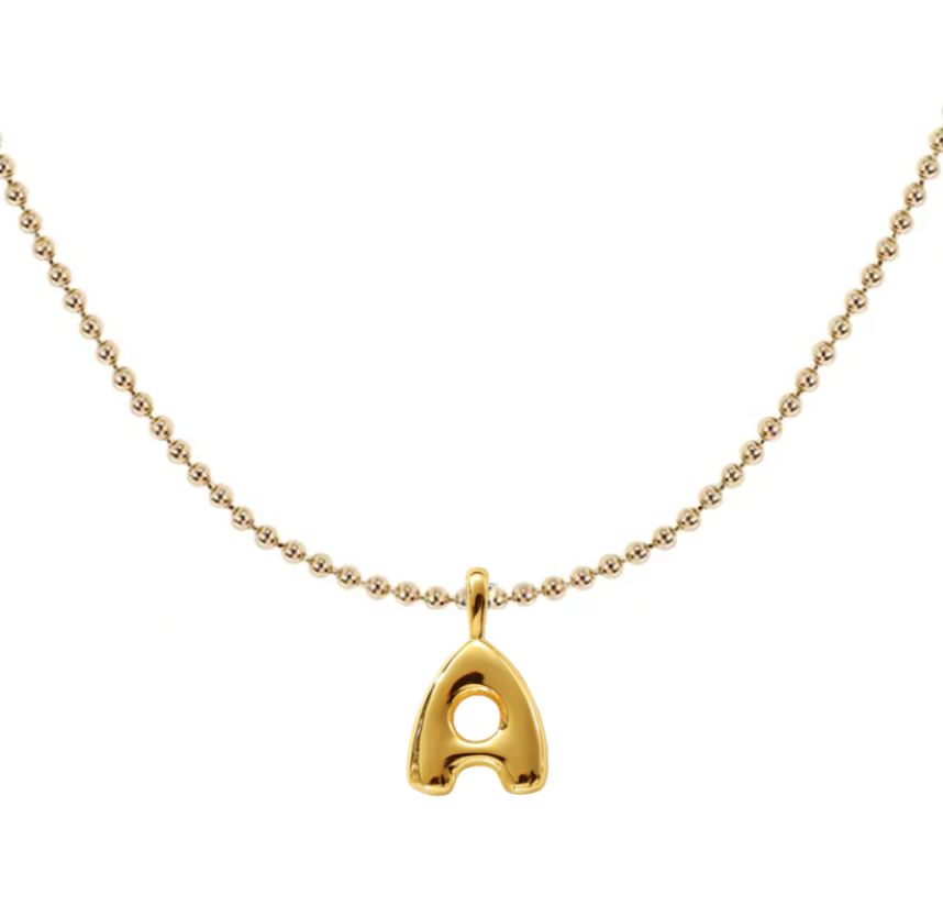 MINI LUCKY INITIAL CHARM NECKLACE