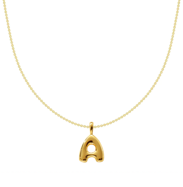 MINI LUCKY INITIAL CHARM NECKLACE