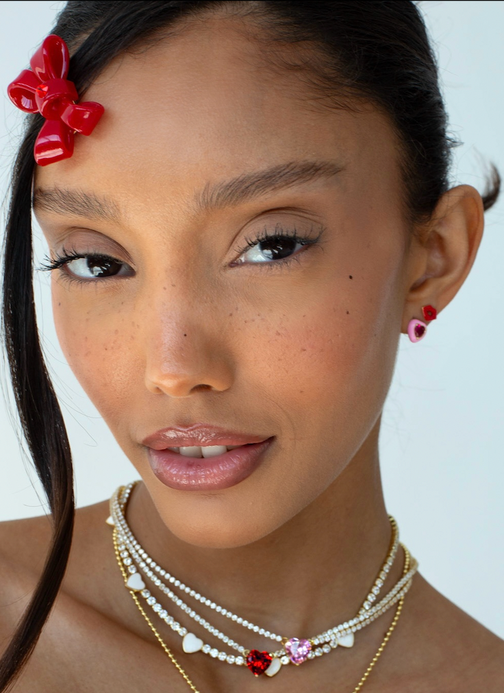 HEART GUMDROP TENNIS NECKLACE