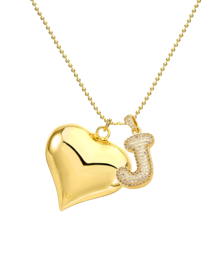 GOLD CHUBBY HEART NECKLACE