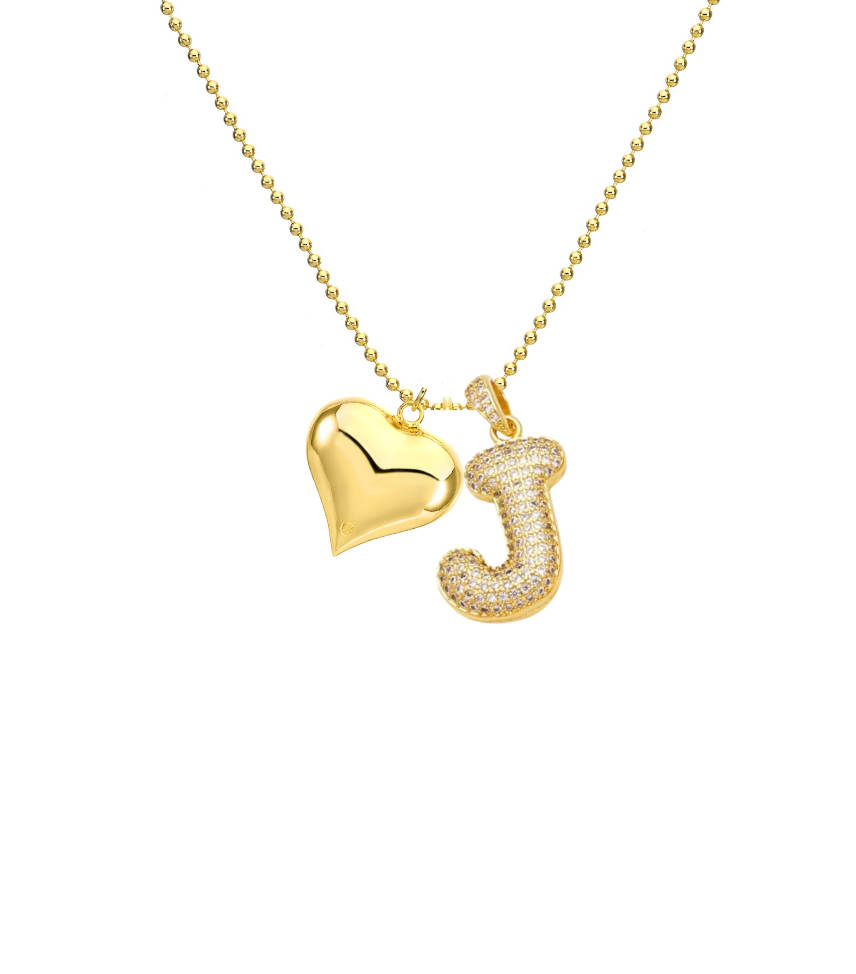 GOLD CHUBBY HEART NECKLACE