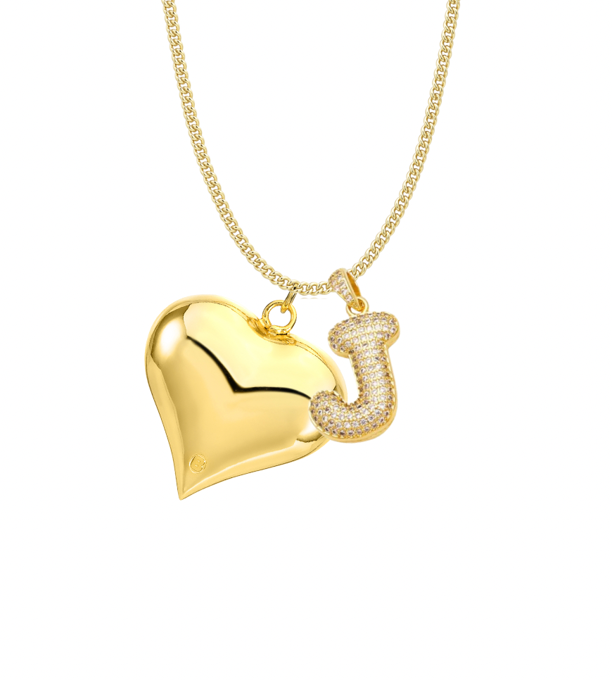 GOLD CHUBBY HEART NECKLACE