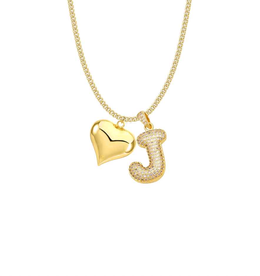 GOLD CHUBBY HEART NECKLACE