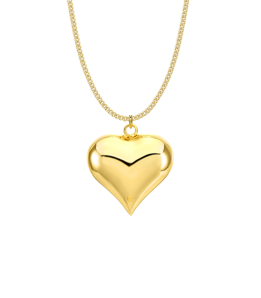 GOLD CHUBBY HEART NECKLACE