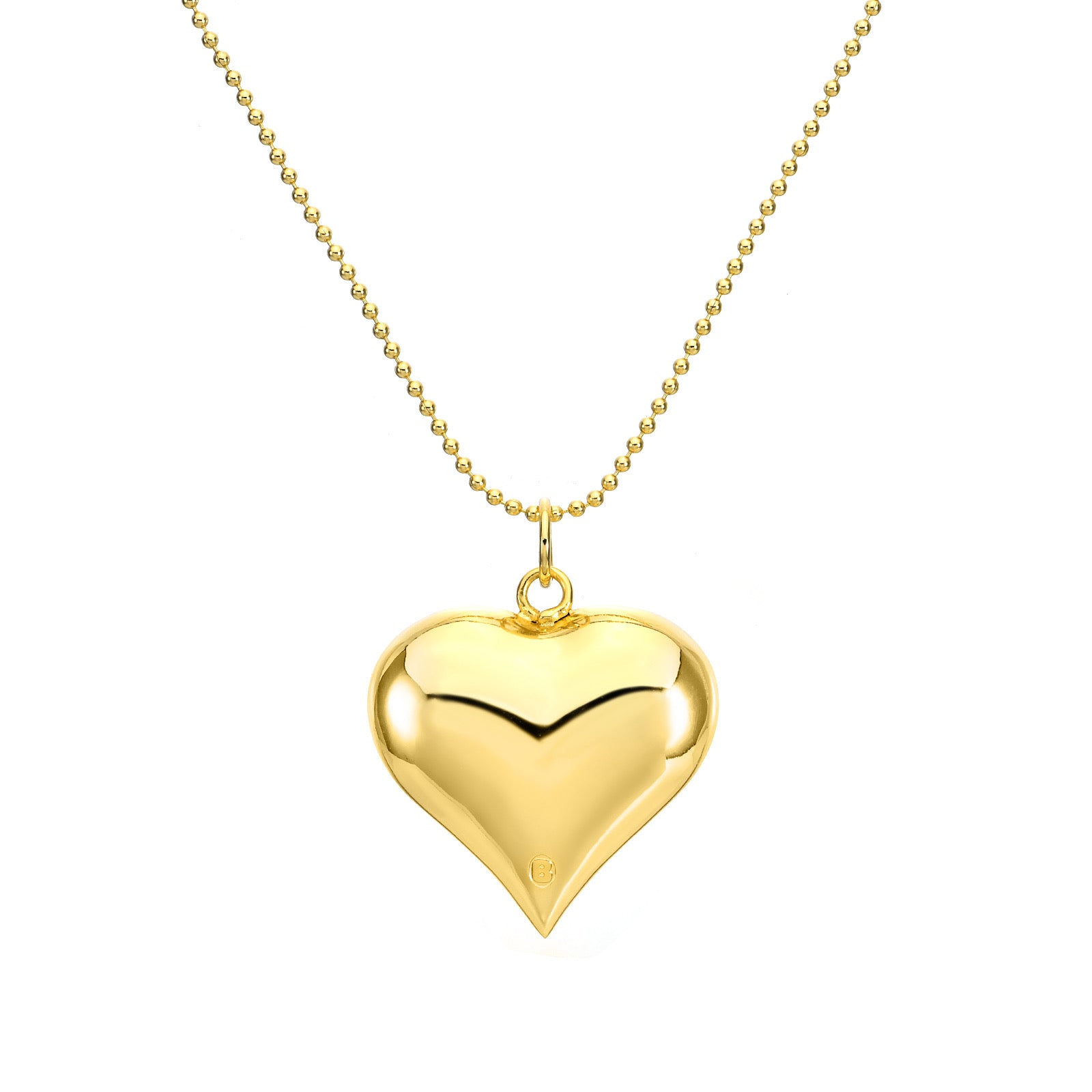 GOLD CHUBBY HEART NECKLACE