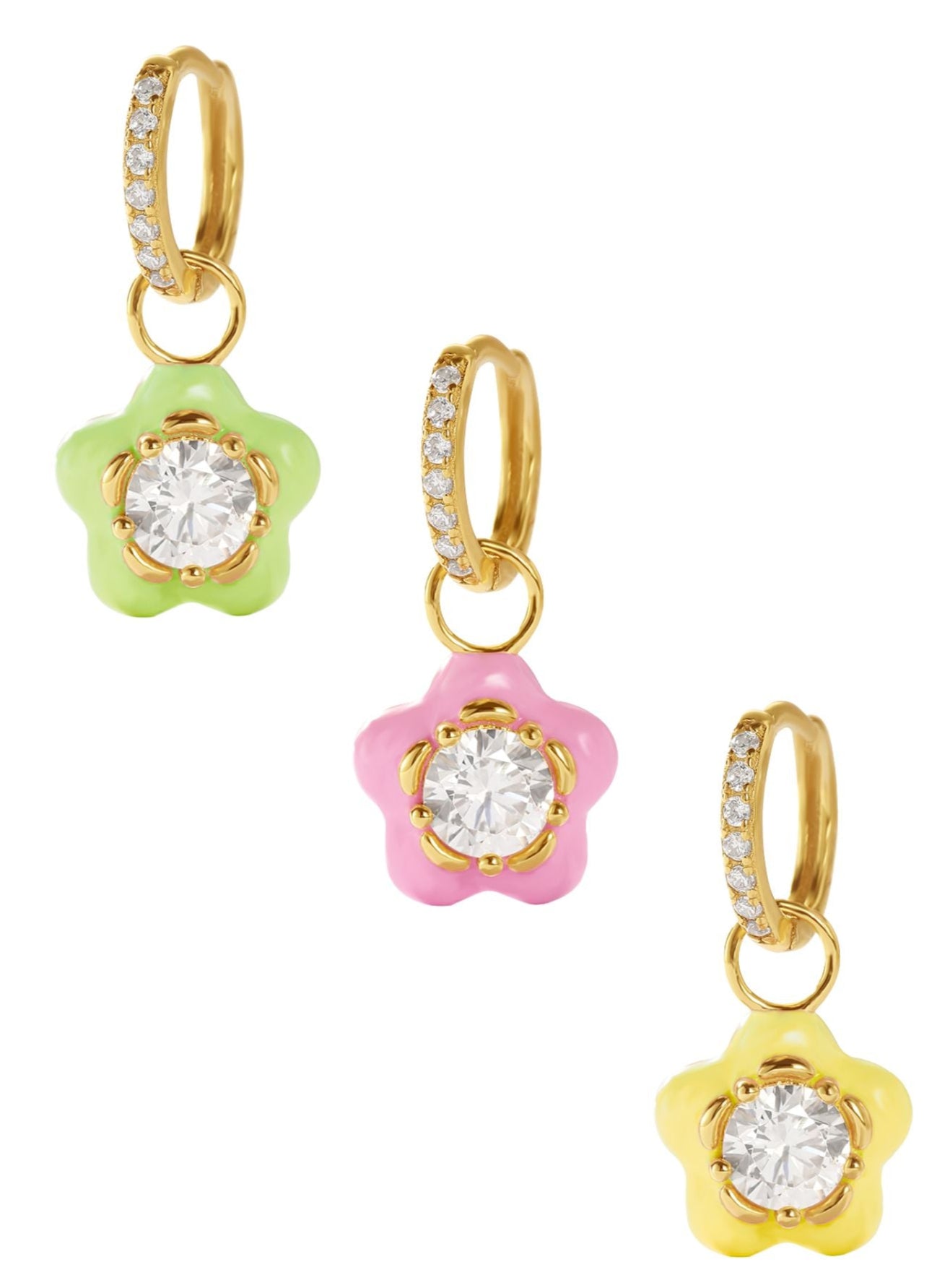 FLOWER HUGGIE EARRING (SINGLE)