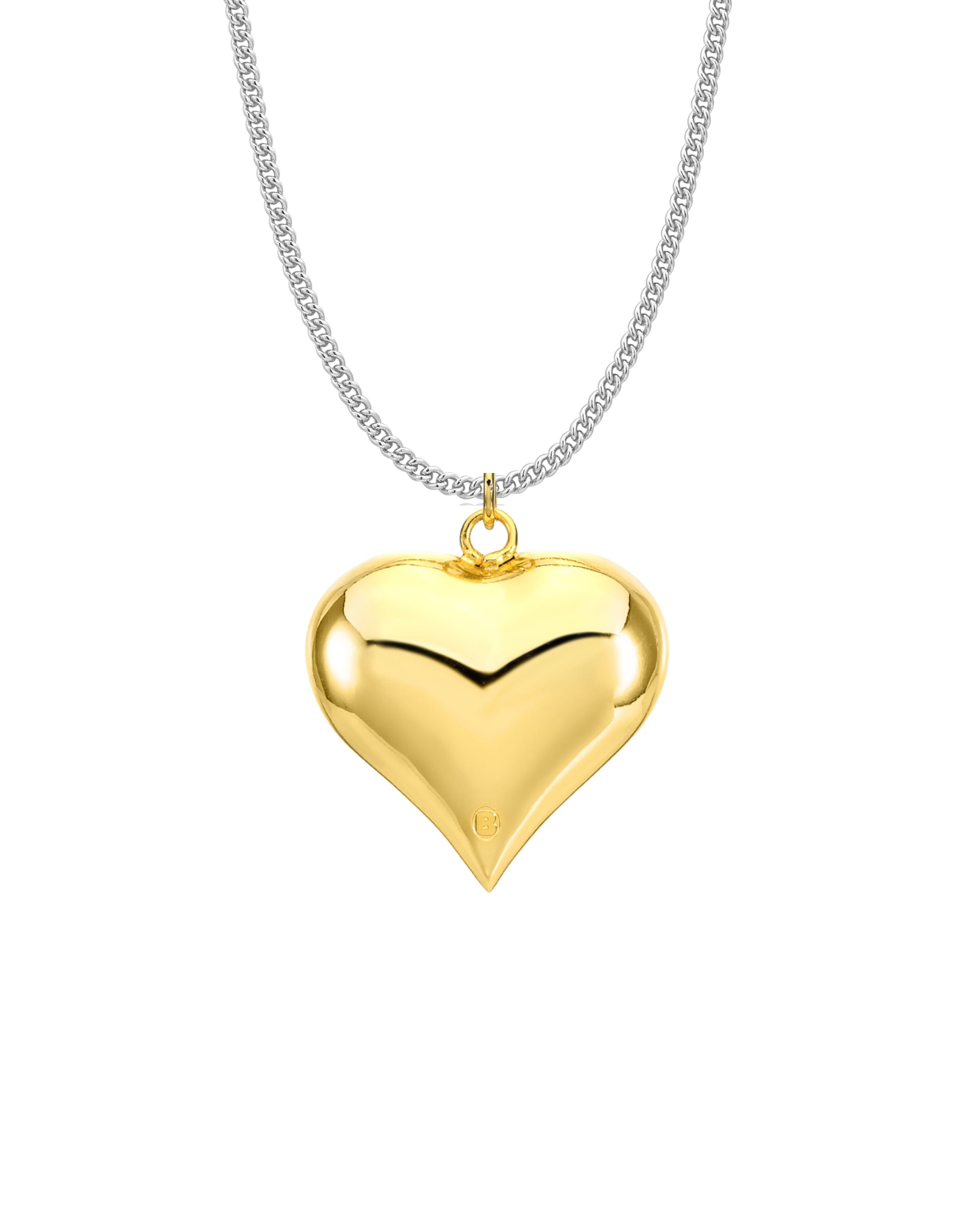 GOLD CHUBBY HEART NECKLACE