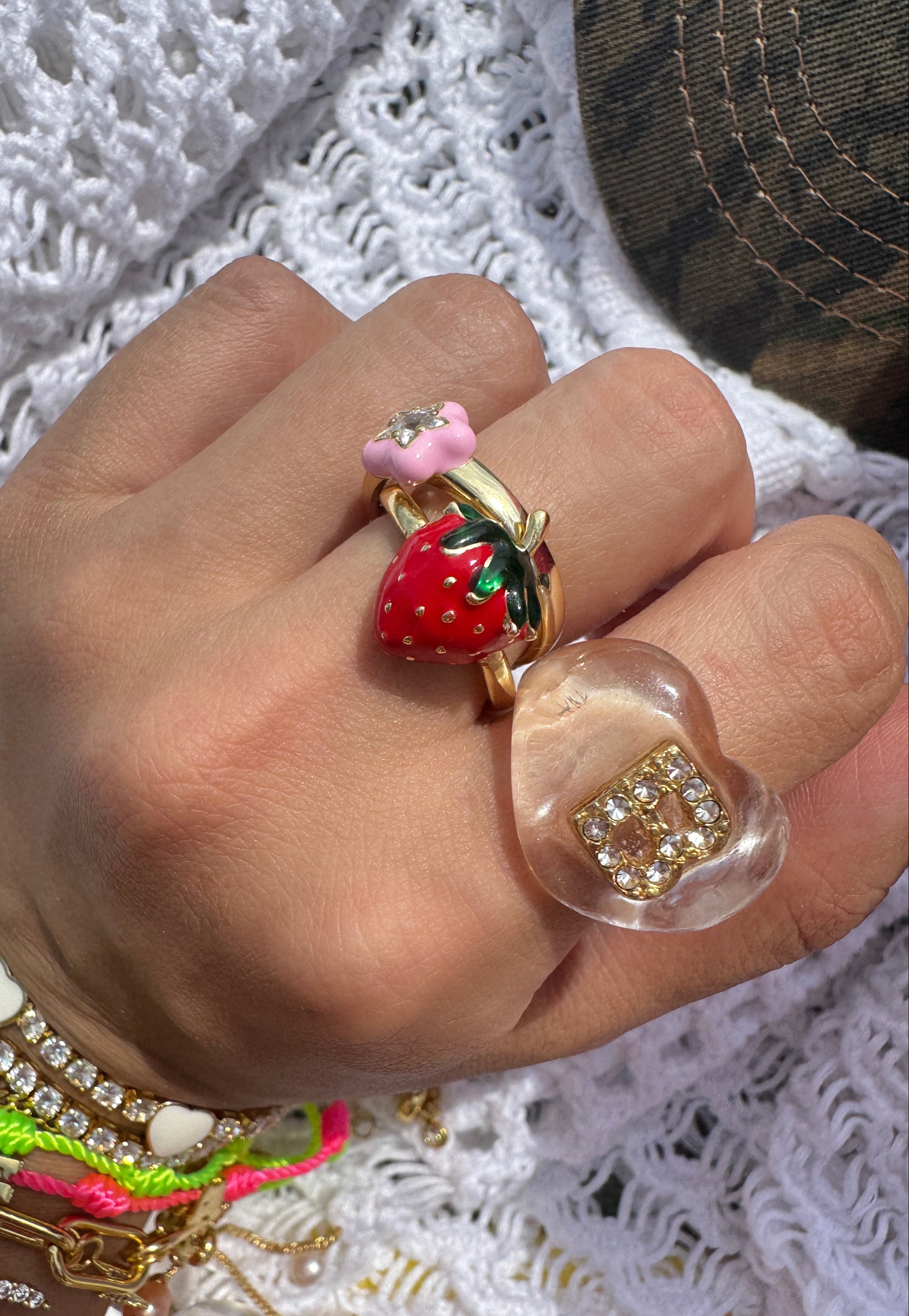 STRAWBERRY GIRL RING (ADJUSTABLE)