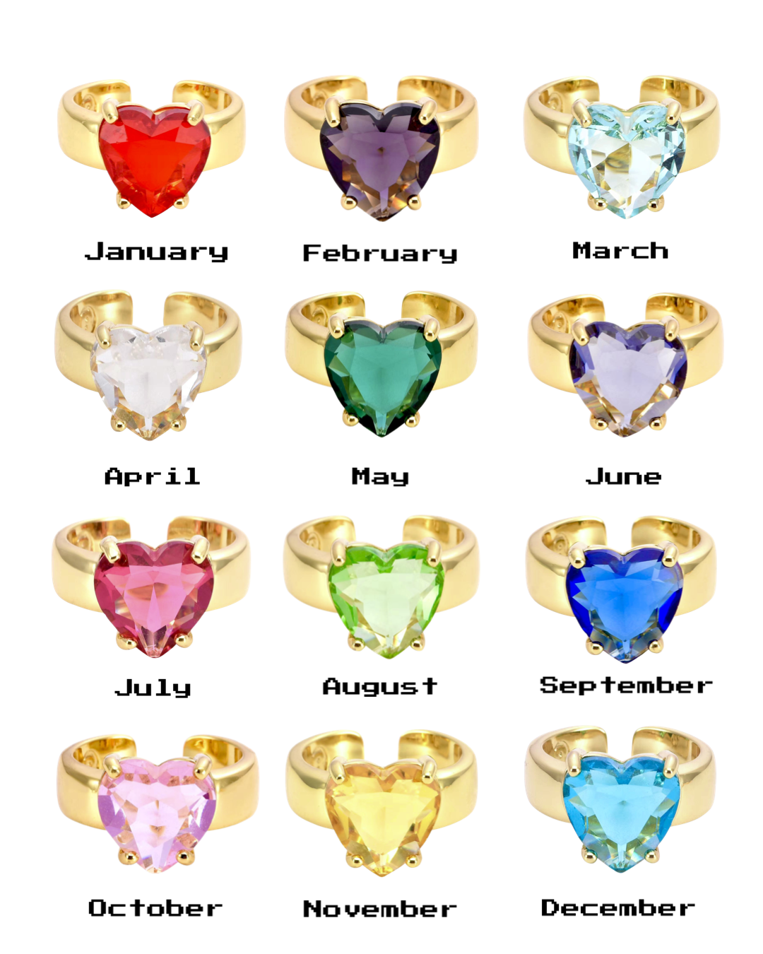 BIRTHSTONE LUCKY RINGS