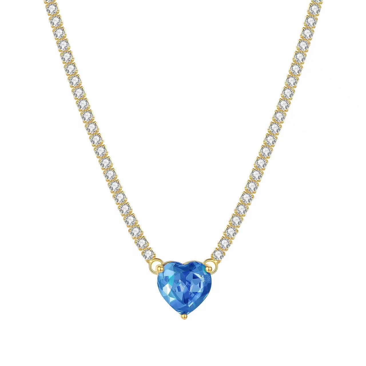 HEART GUMDROP TENNIS NECKLACE
