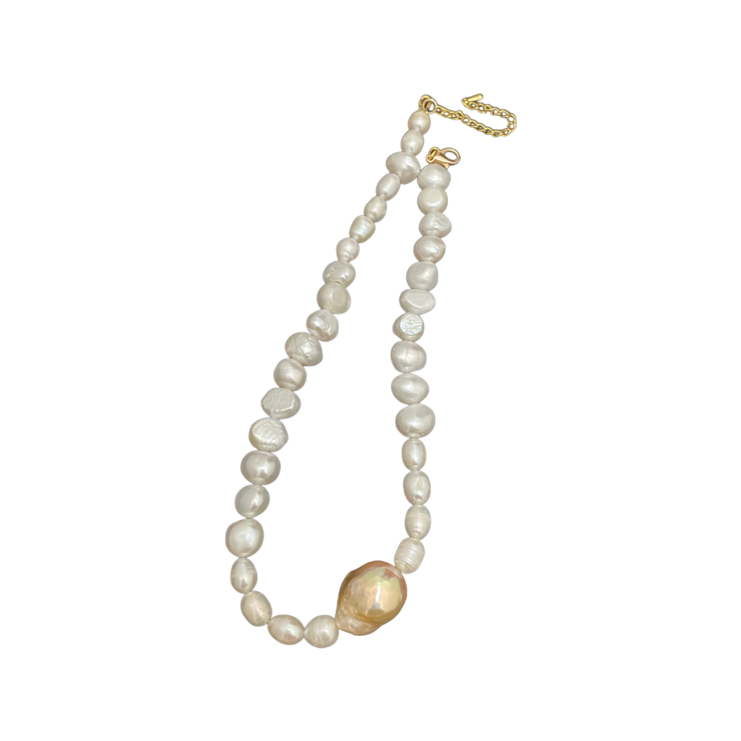 Jumbo Pearl Drops Necklace