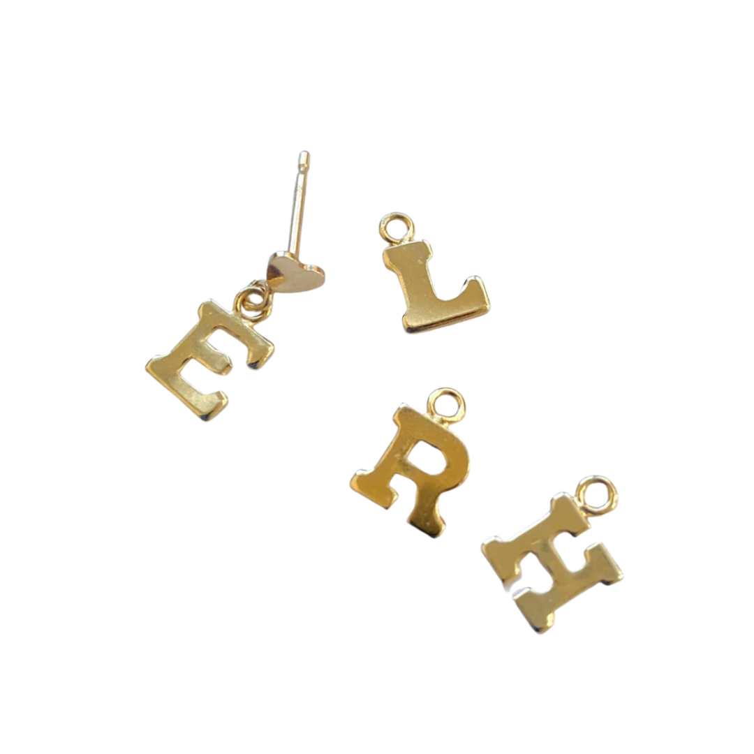GOLDFILLED INITIAL EARRING