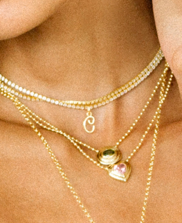 DARLING INITIAL CHARM NECKLACE