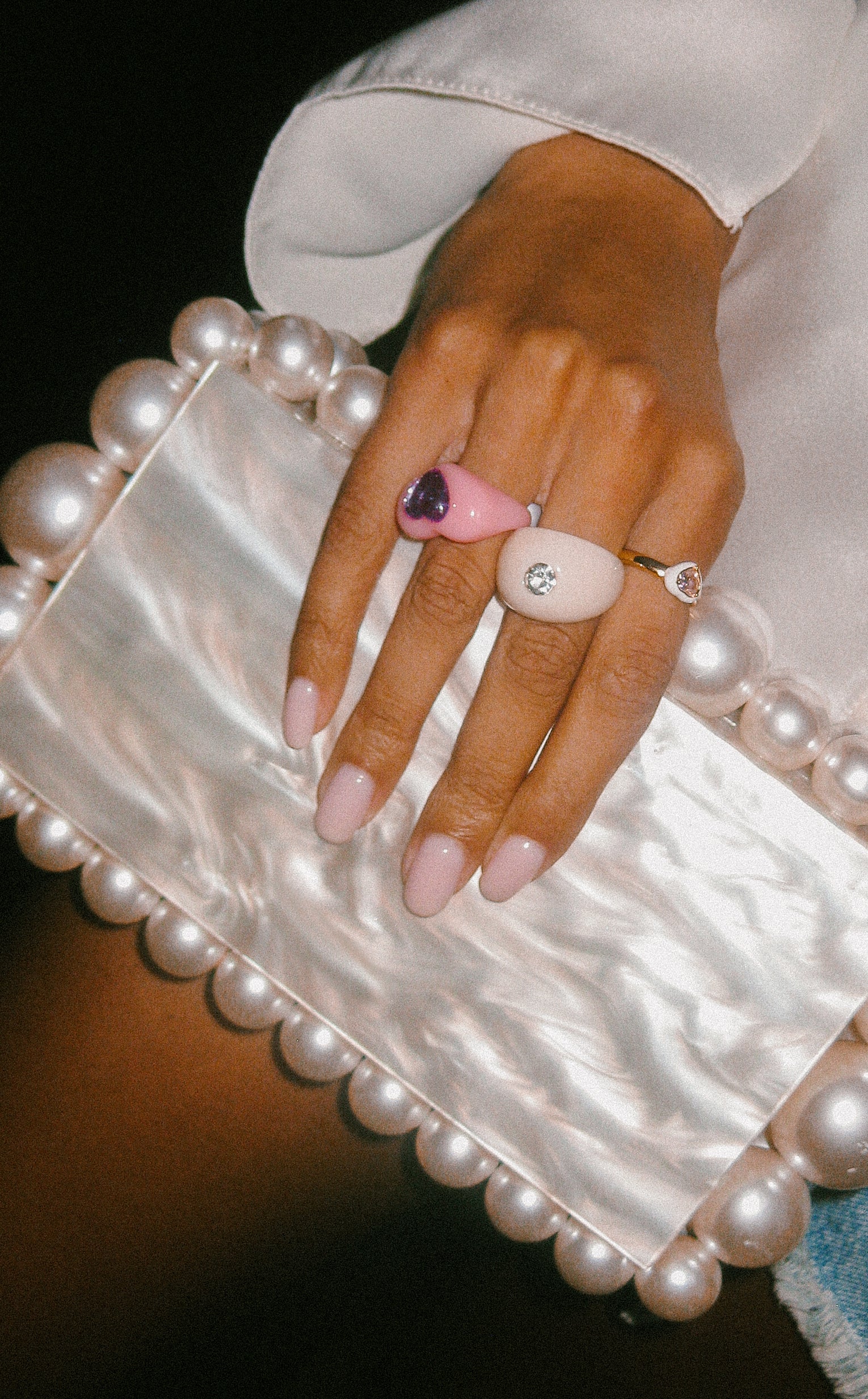 BABY PINK RAINBOW LUCKY RING