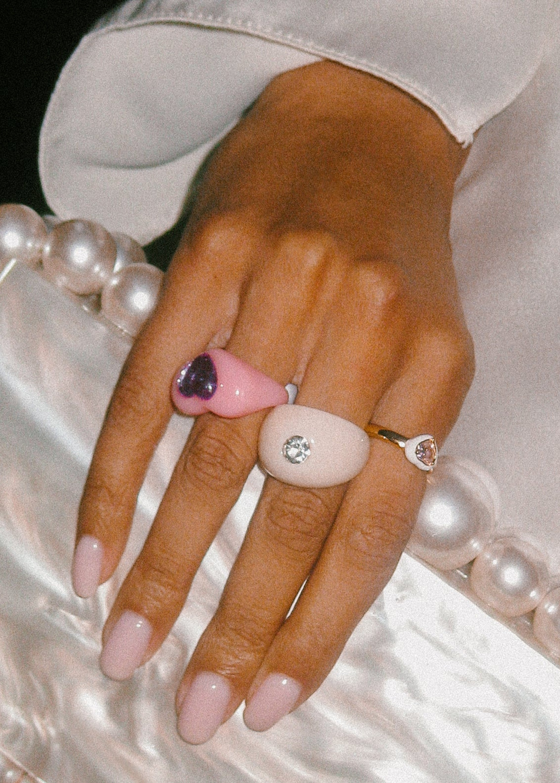 BABY PINK RAINBOW LUCKY RING