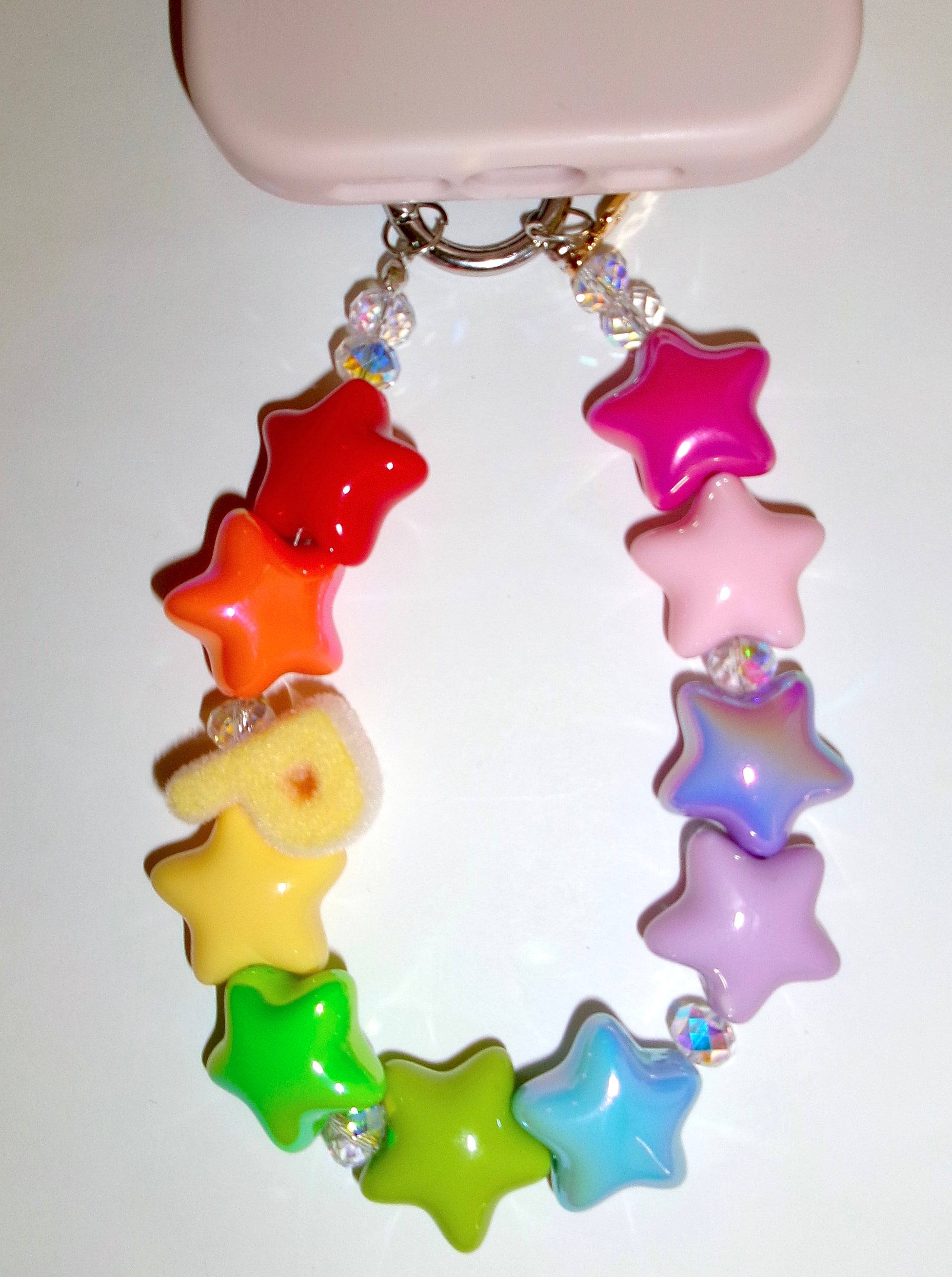 STAR GIRL INITIAL PHONE STRAP KEYRING