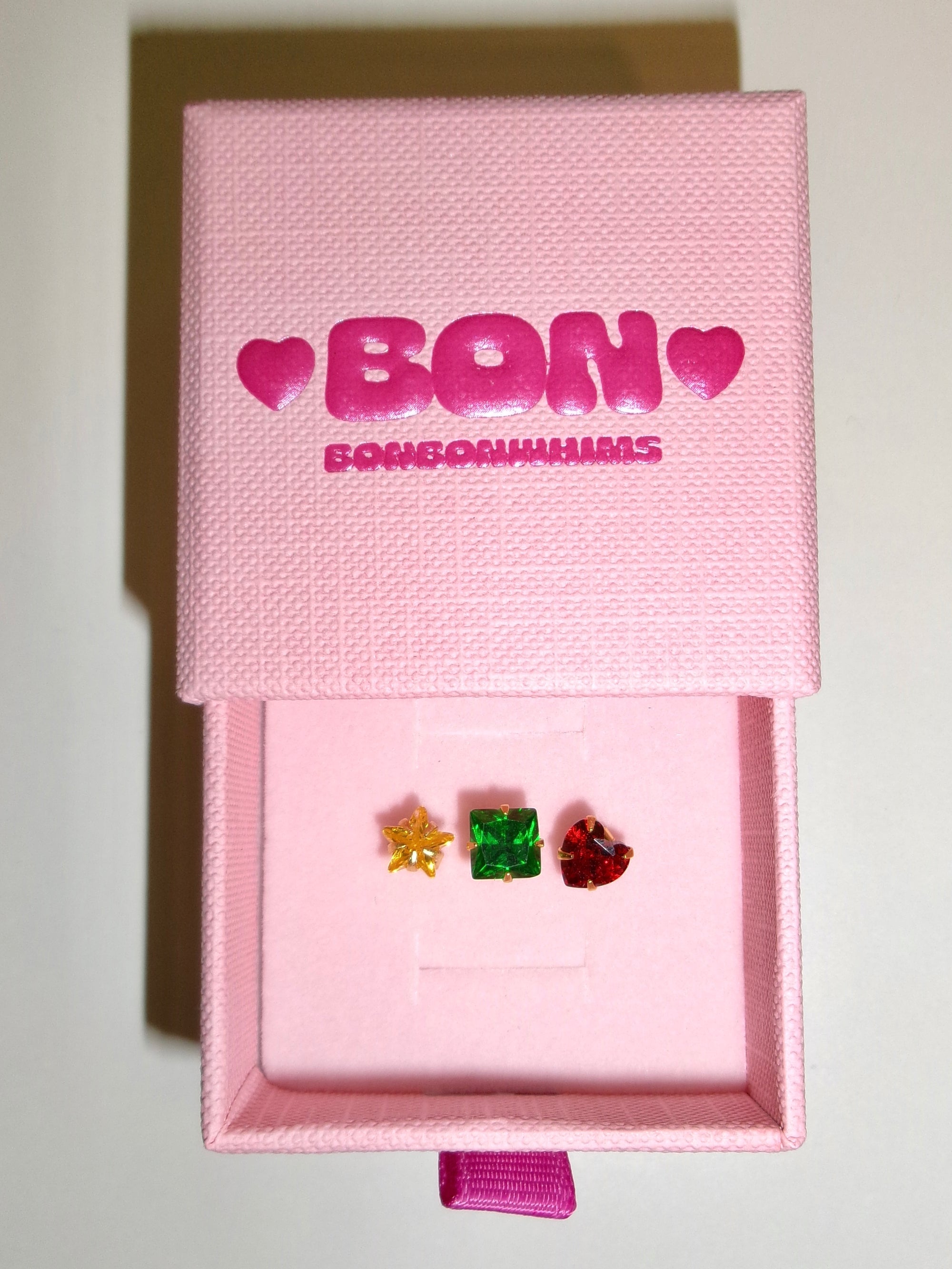 BIGGIE STERLING SILVER STICKER EARRINGS (FULL SET)