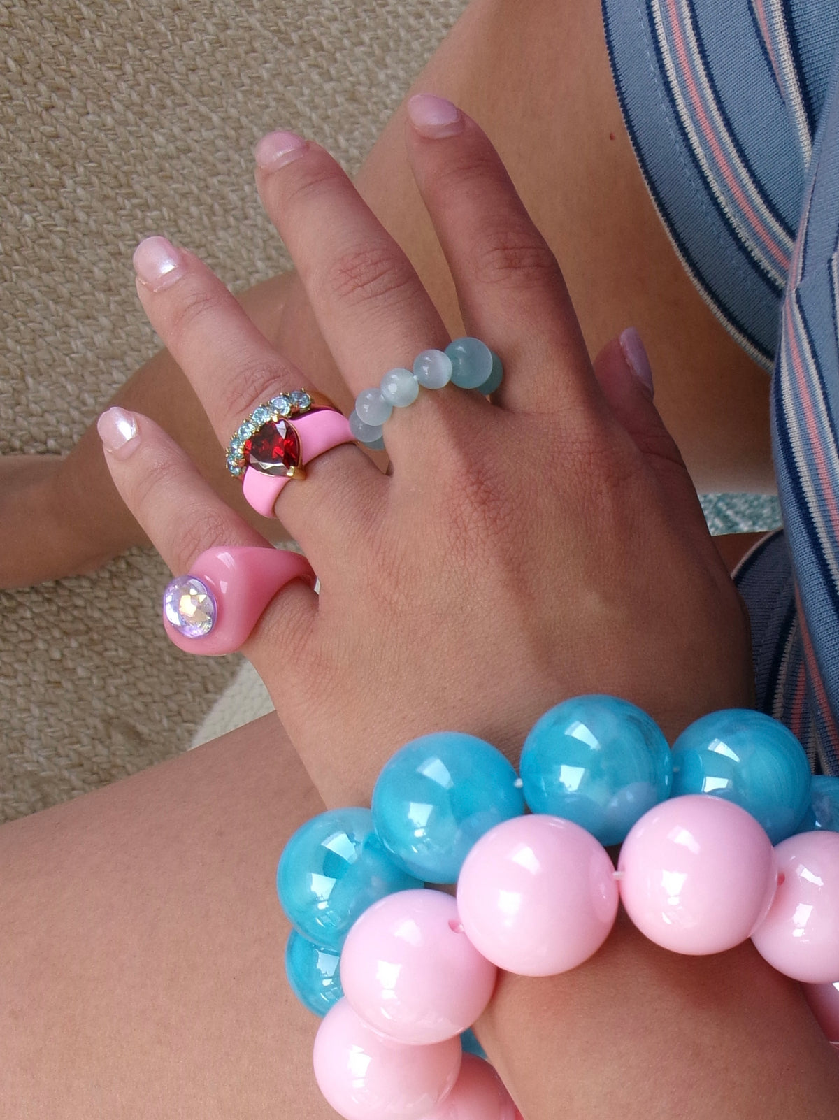 BUBBLES RING STACK (SET OF THREE)
