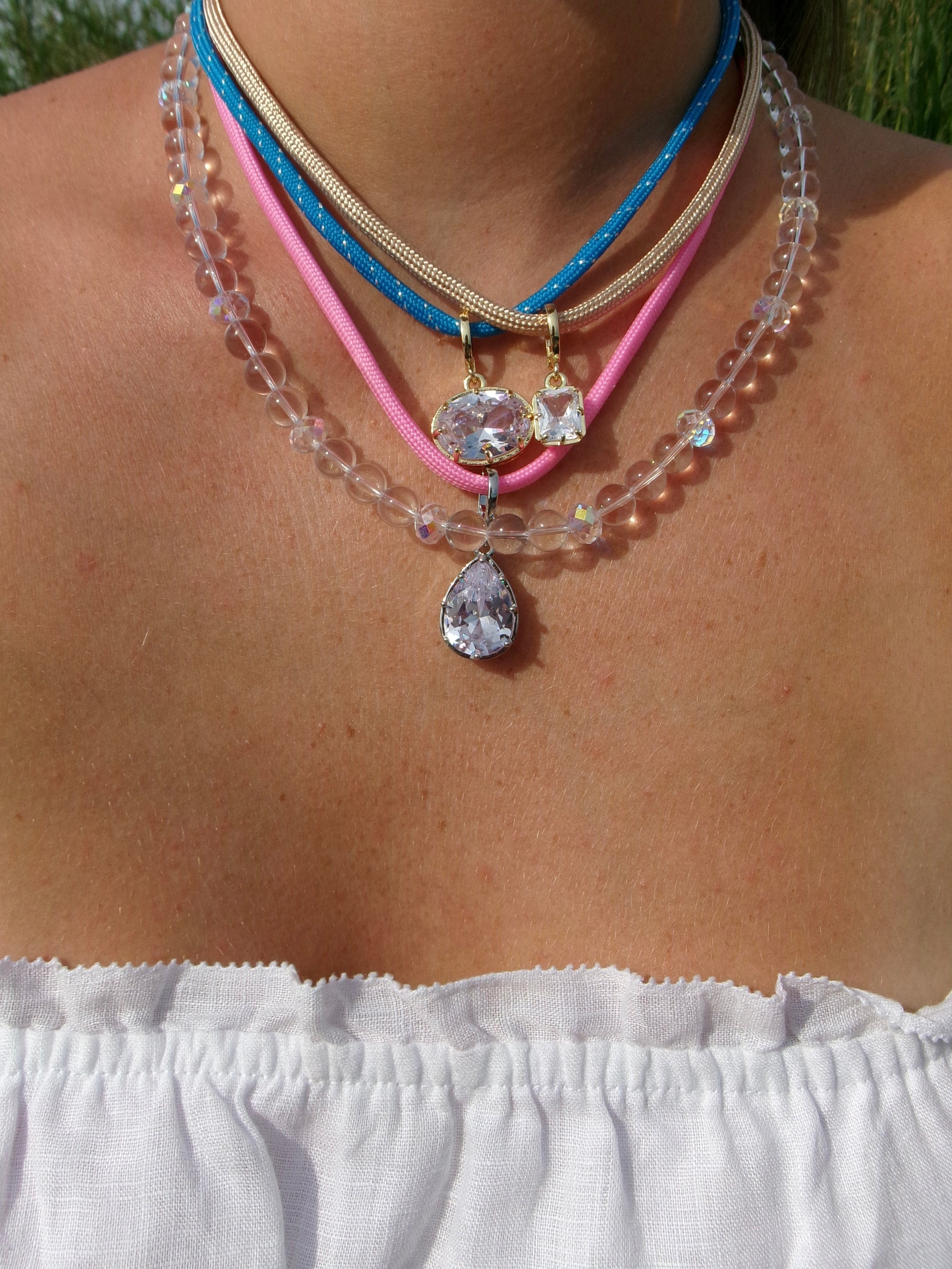 MEGA GEM CORD NECKLACE