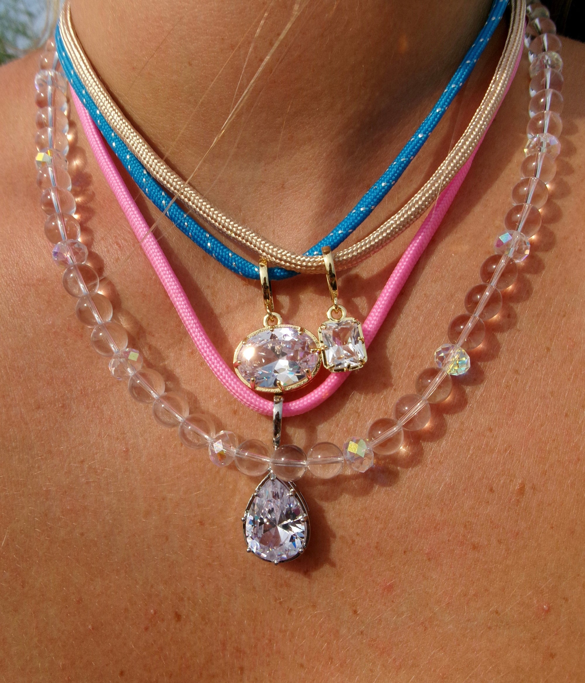 MEGA GEM CORD NECKLACE