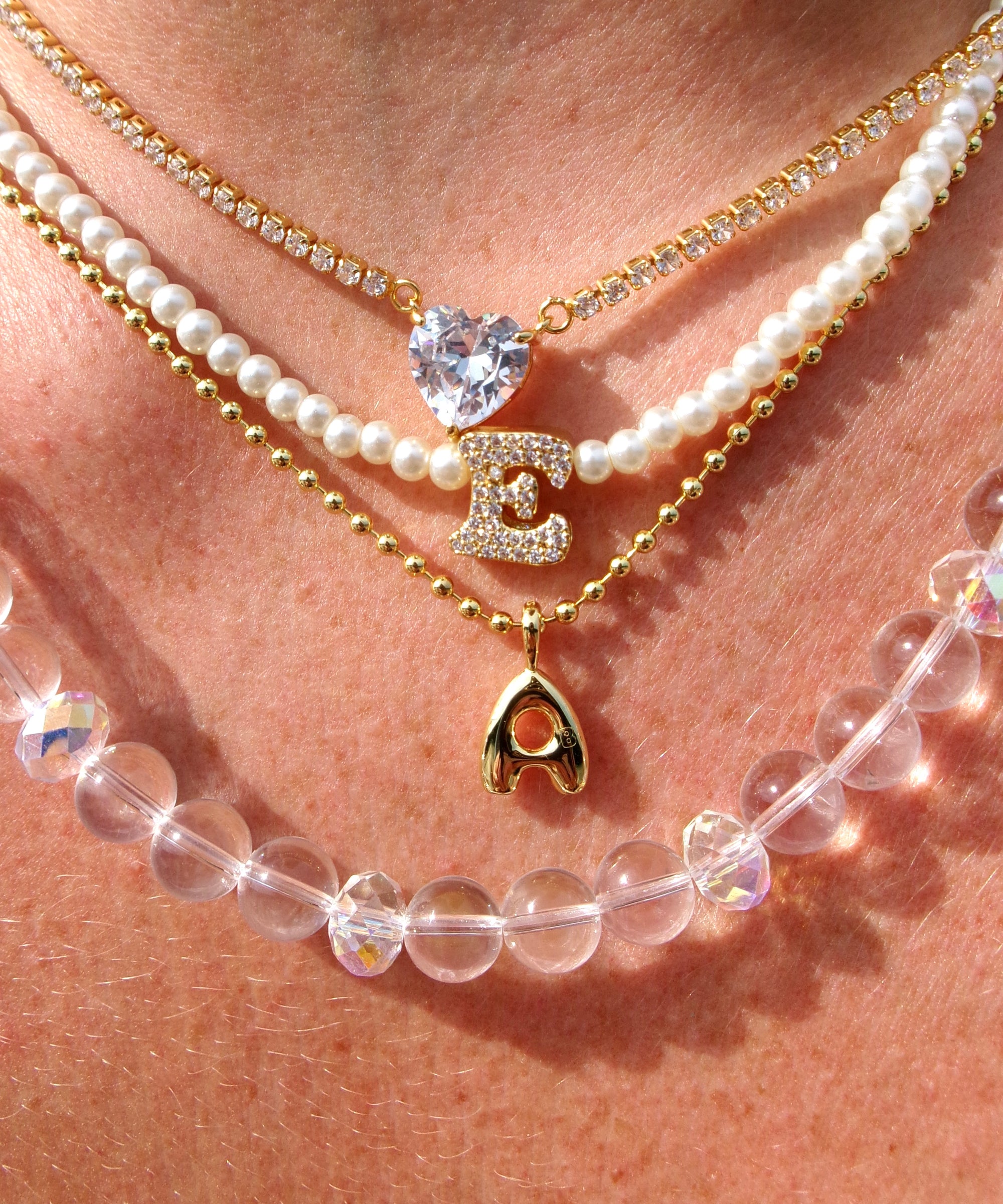 MINI LUCKY INITIAL CHARM NECKLACE