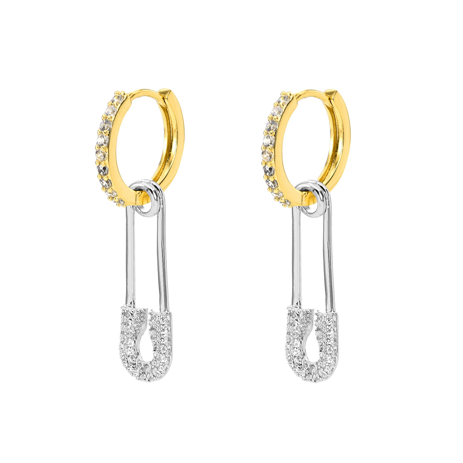 BONBONWHIMS x DAN & ALIX SAFETY PIN CHARM EARRINGS (PAIR)