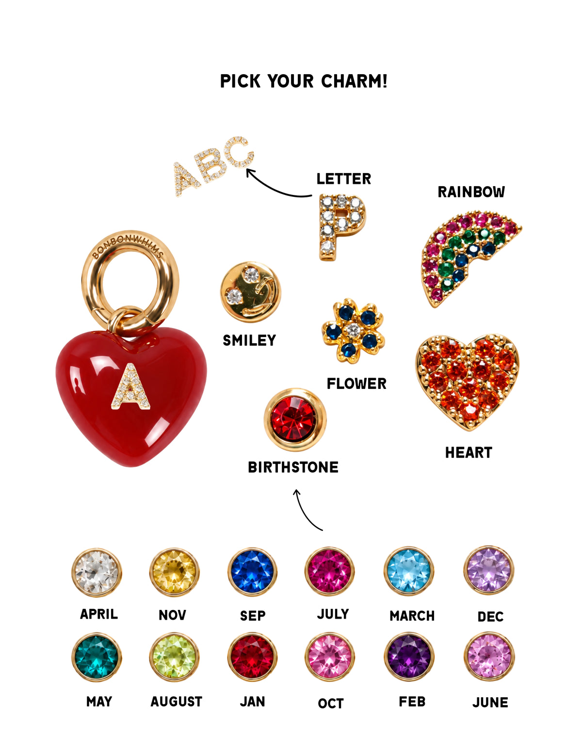 RED LUCKY HEART CHARM NECKLACE