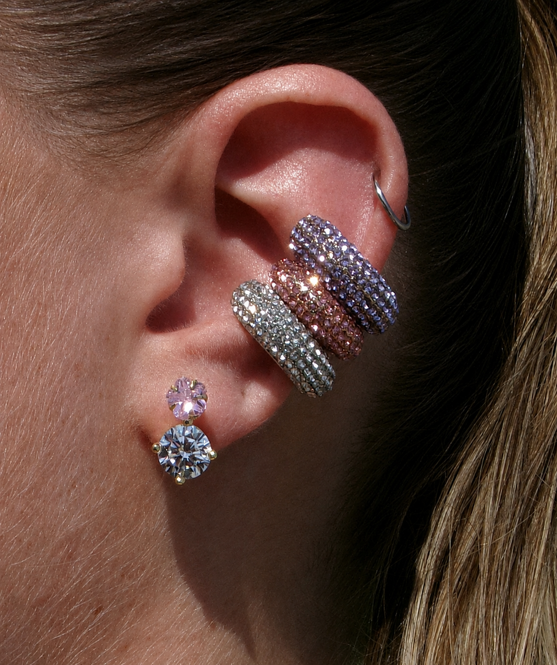 RAINBOW ECLIPSE MICROPAVE EAR CUFF