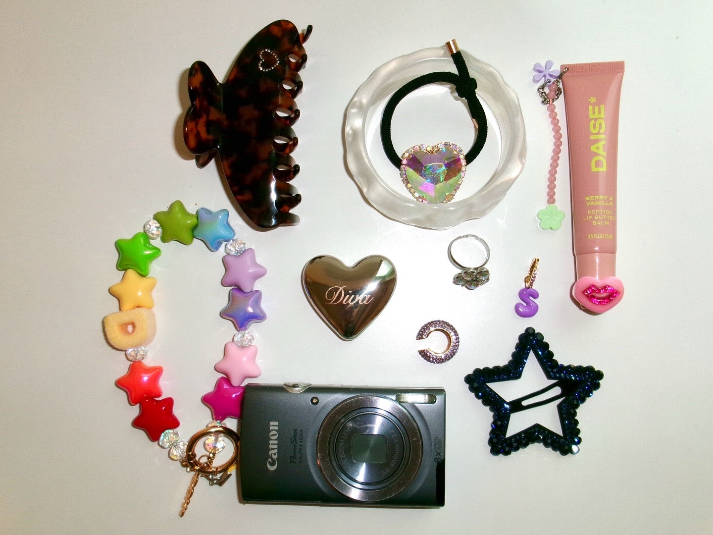 STAR GIRL INITIAL PHONE STRAP KEYRING