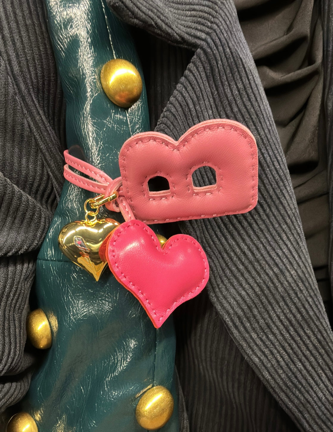 PILLOW PUFF INITIAL BAG CHARM