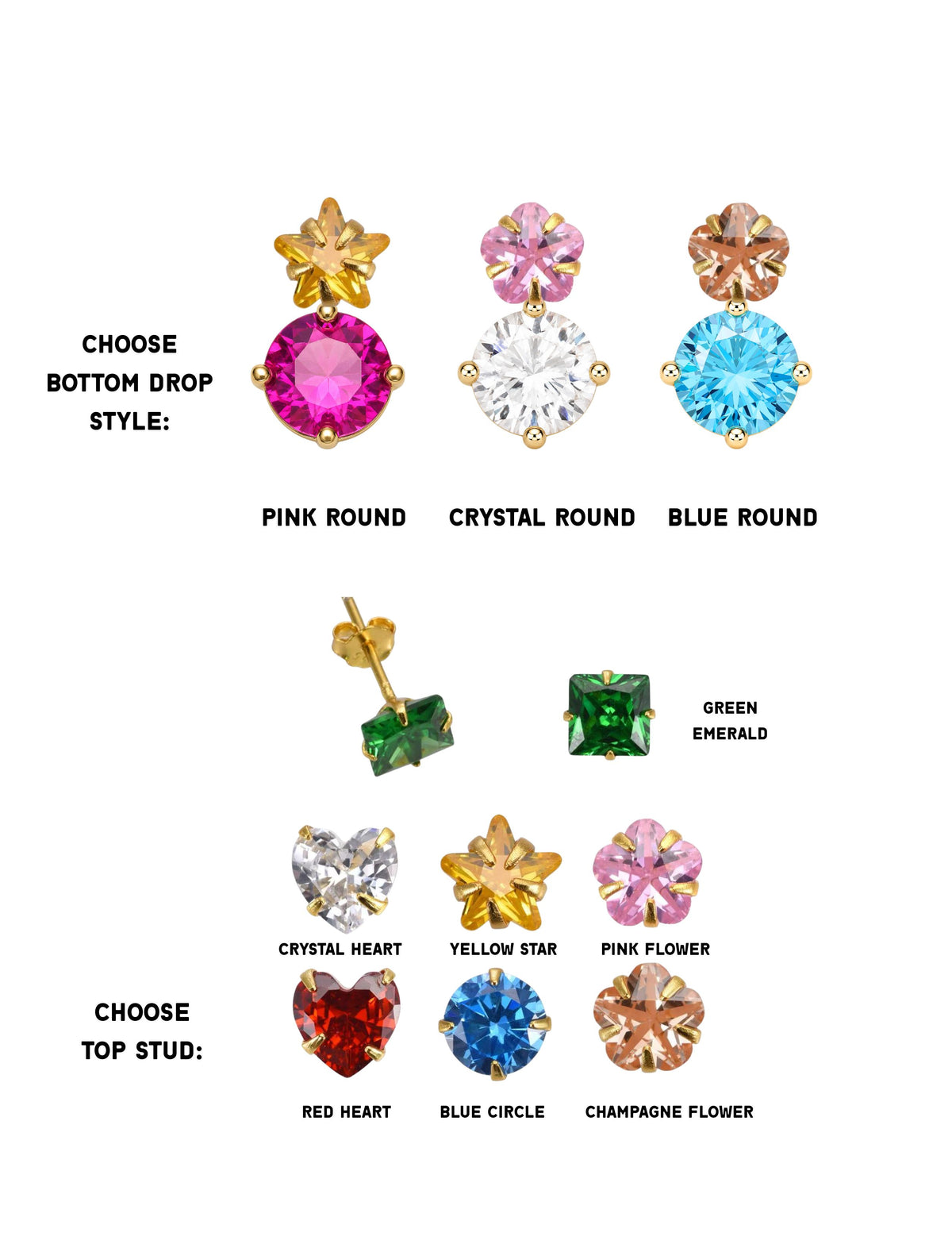 BIGGIE "STICKER" DROP EARRING (SINGLE)