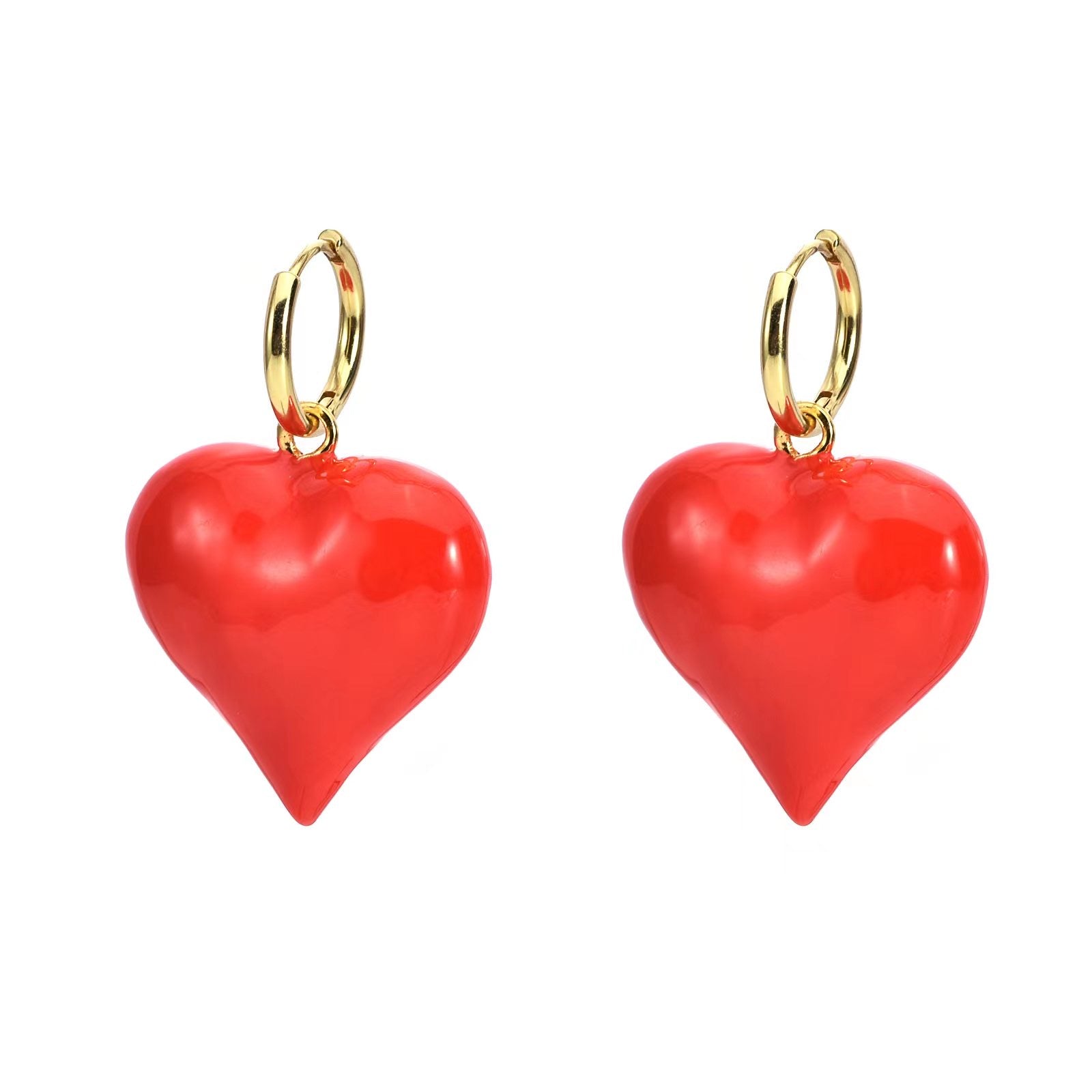 CHERRY POP HEART EARRINGS