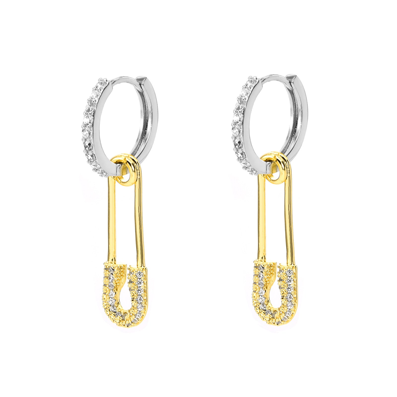 BONBONWHIMS x DAN & ALIX SAFETY PIN CHARM EARRINGS (PAIR)