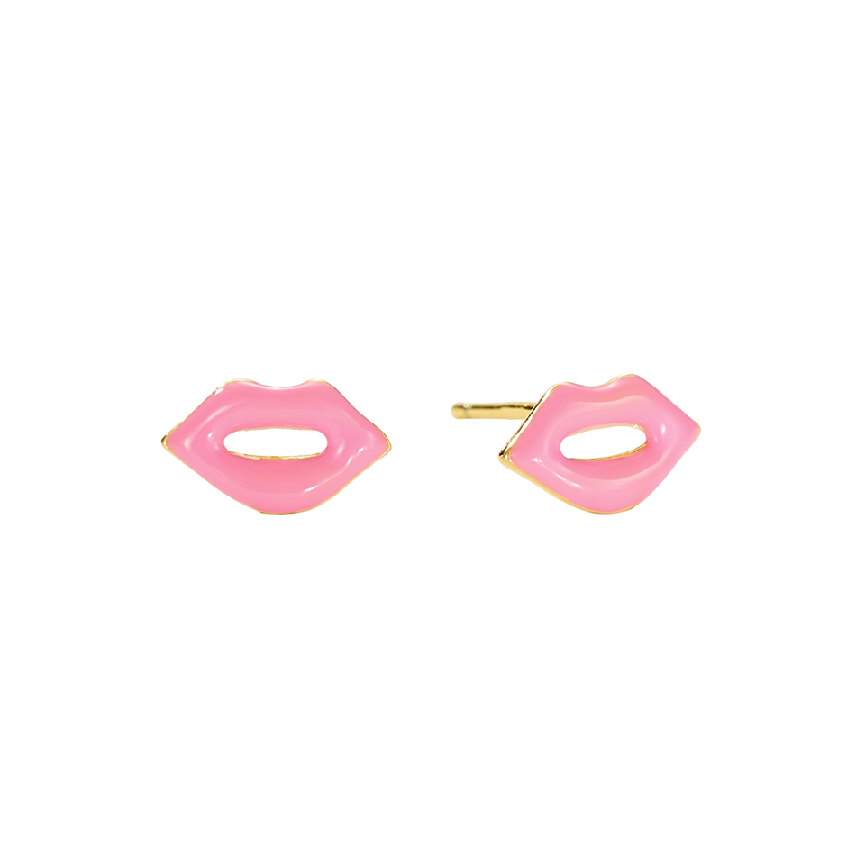 Lips and Lipstick Earrings Hypoallergenic Earring Hooks Makeup Earrings  Rhinestone Earrings Gifts for Her Lipstick Earrings 