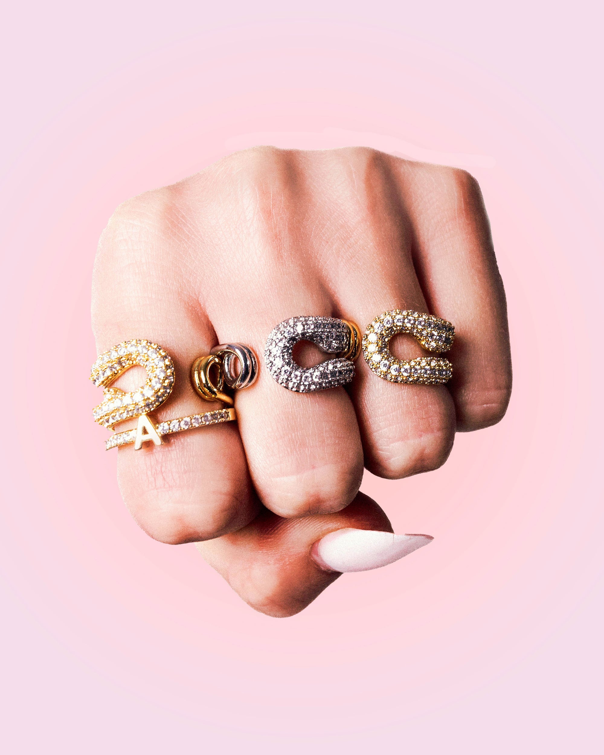 BONBONWHIMS x DAN & ALIX SAFETY PIN CHARM RING