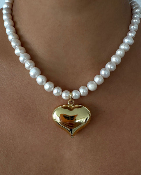 【NIRO】 MiNT HEART GLASS PEARL NECKLACE #98 MiNT HEART GLASS PEARL NECKLACE #98 - NiRO.SERENDIPITY | 60