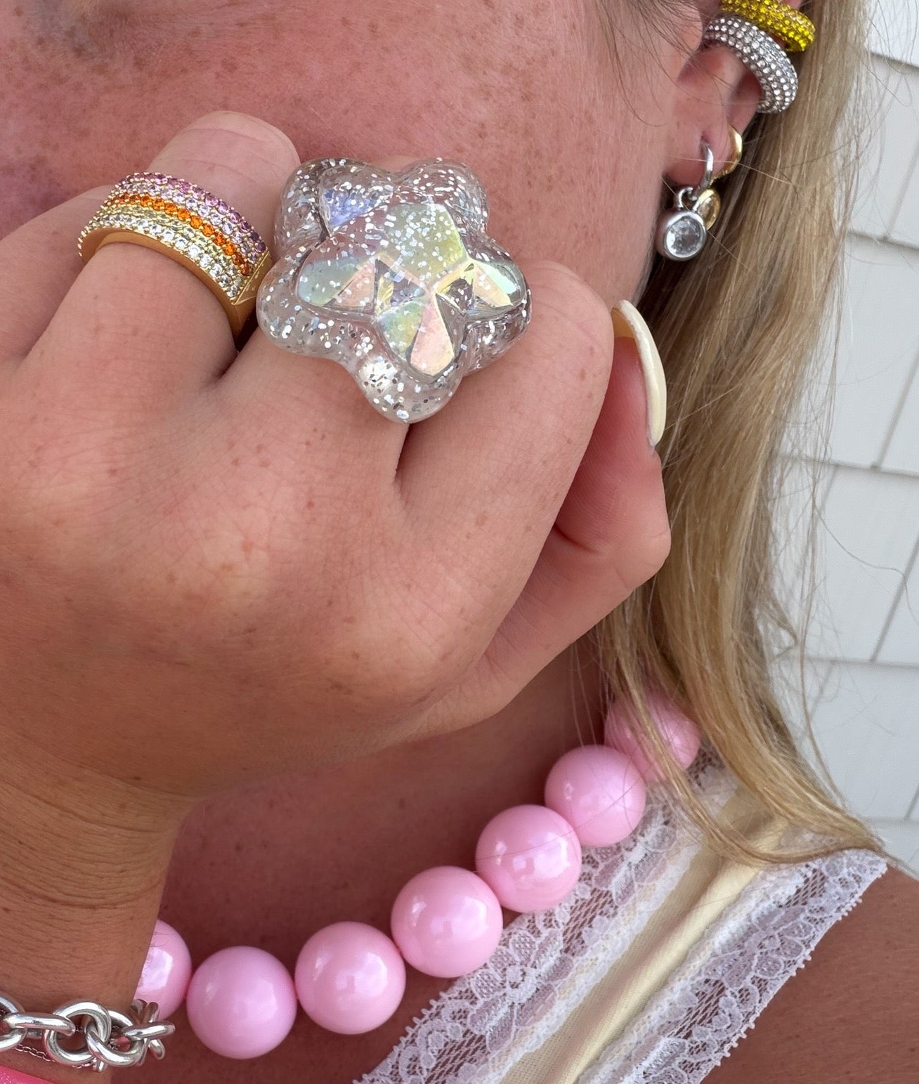 STAR GIRL GLITTER RING