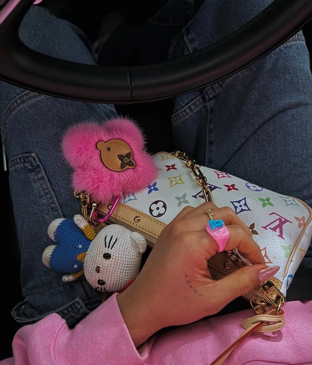 CHOOSE YOUR INITIAL: BABY PINK LUCKY RING
