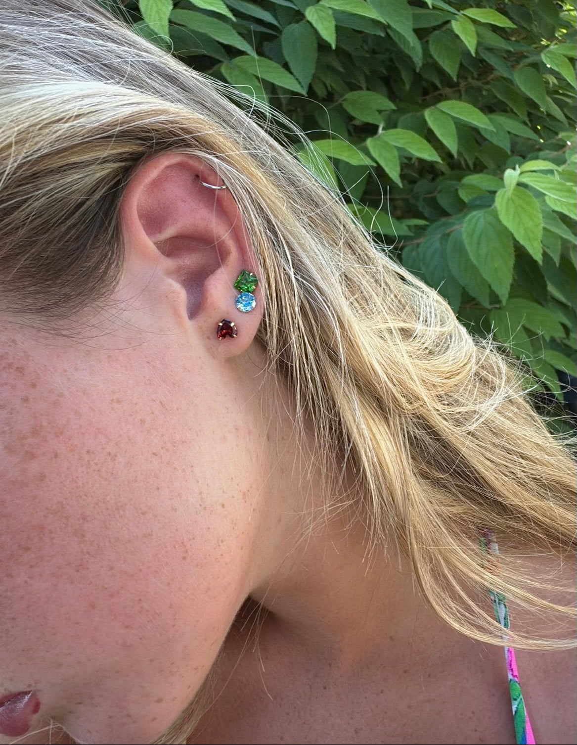 BIGGIE STERLING SILVER "STICKER EARRINGS" (FULL SET)