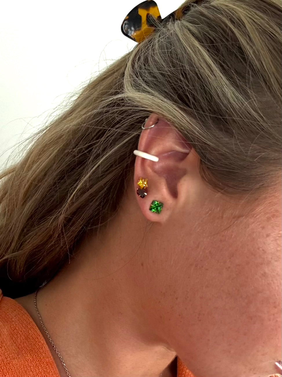 BIGGIE STERLING SILVER "STICKER EARRINGS" (FULL SET)