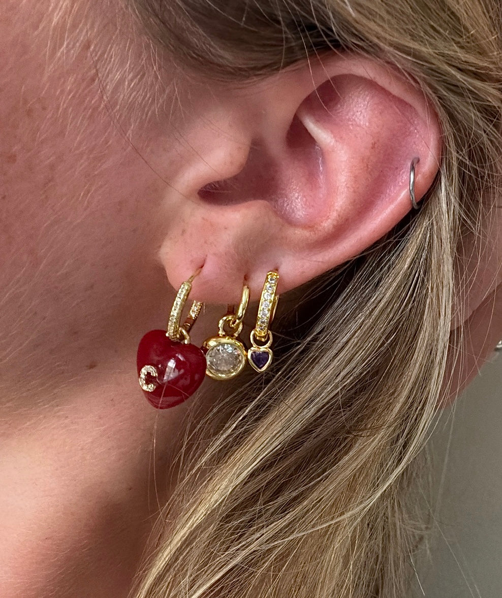 PEBBLE CRYSTAL DROP EARRINGS (PAIR)