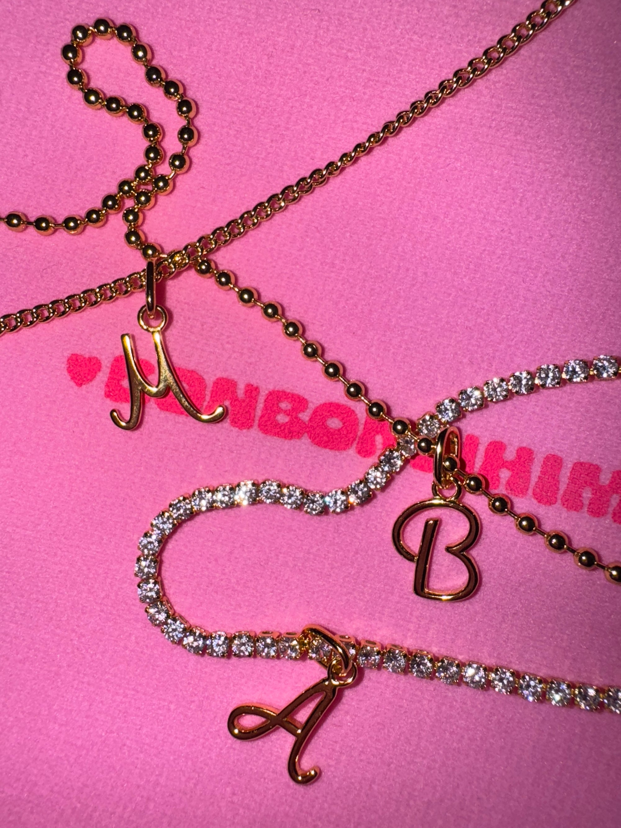 DARLING INITIAL CHARM NECKLACE