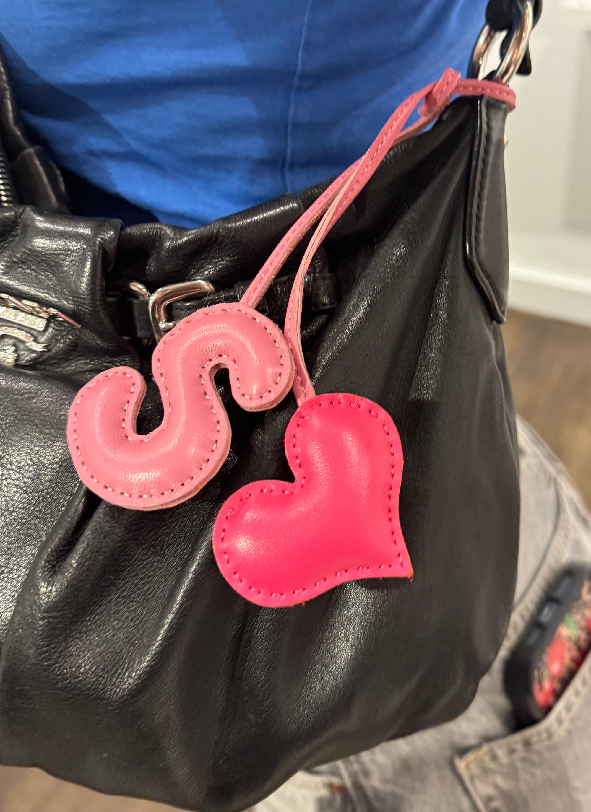 PILLOW PUFF INITIAL BAG CHARM